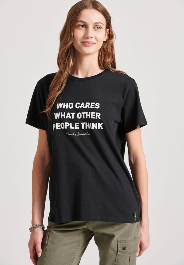 T-shirt with text artwork print on the chest