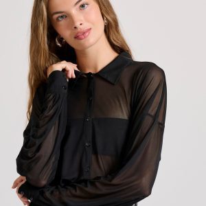 Loose fit see-through shirt