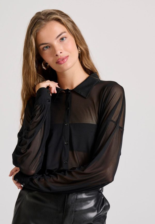 Loose fit see-through shirt