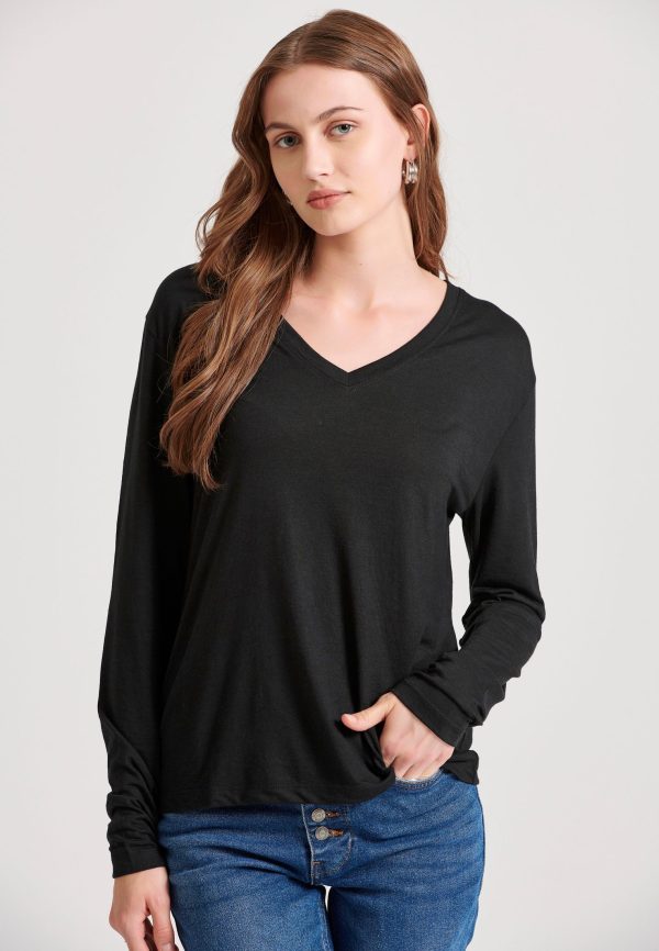 V-neck long sleeve blouse - Image 3