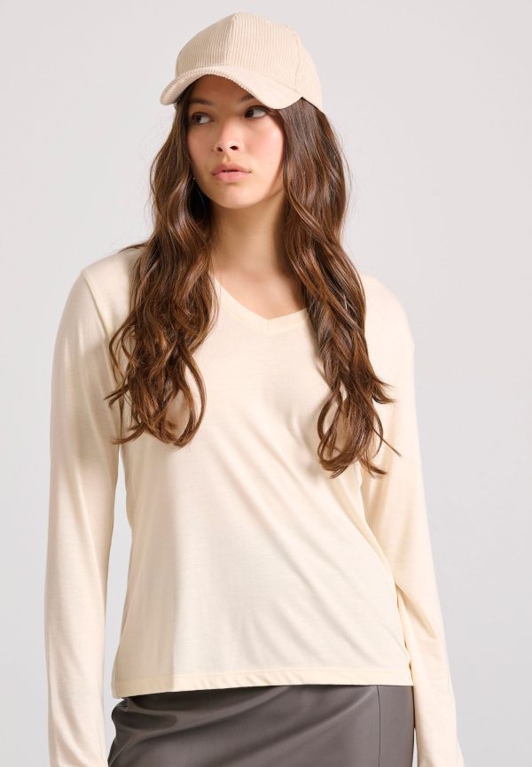 V-neck long sleeve blouse - Image 2