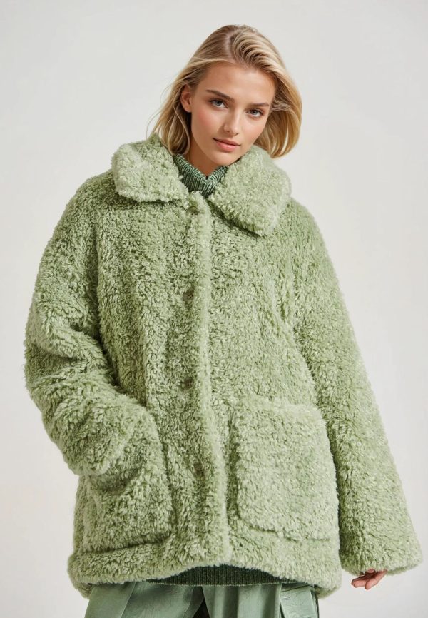 Loose fit faux fur jacket - Image 2