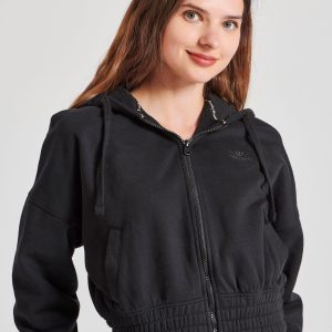 Women's loose fit zip-up hoodie