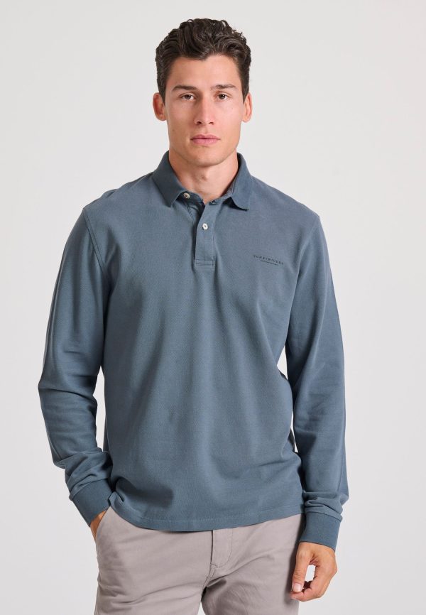 Longsleeve pique cotton polo shirt - Image 2