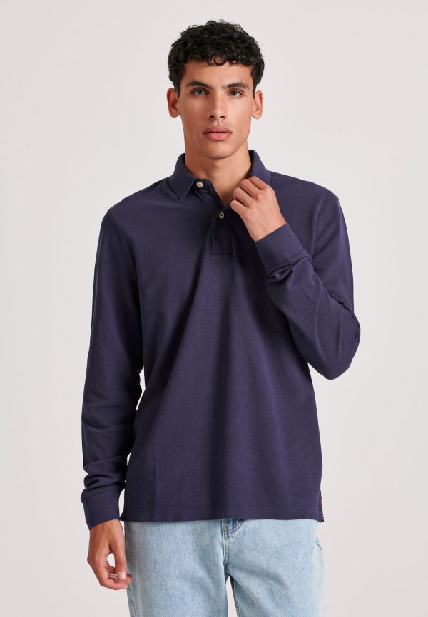 Longsleeve pique cotton polo shirt - Image 5