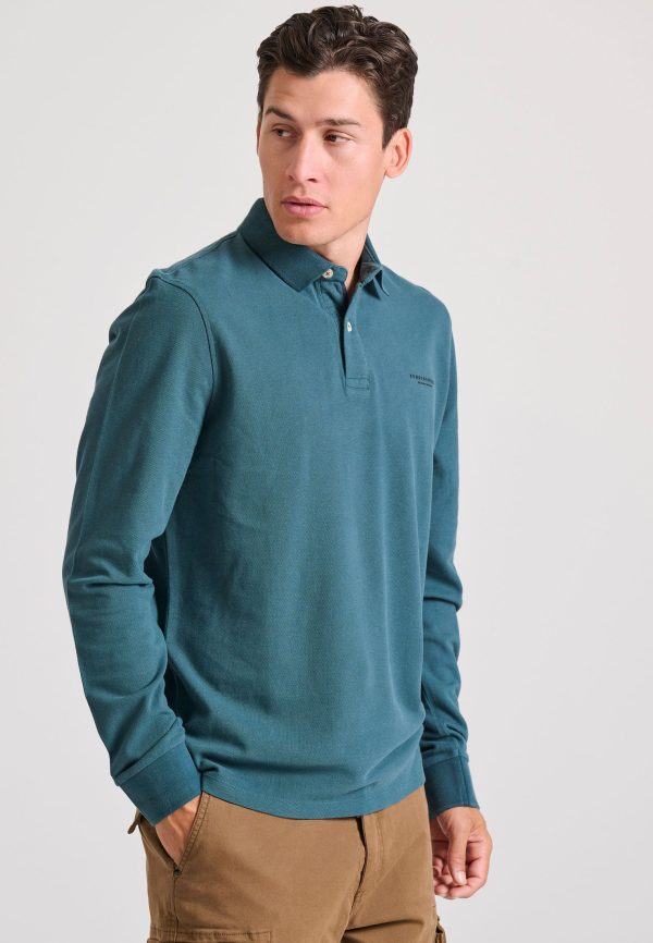 Longsleeve pique cotton polo shirt - Image 6