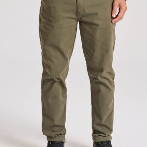 Loose tapered fit casual pants in jacquard pattern