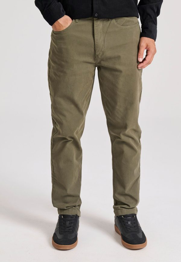 Loose tapered fit casual pants in jacquard pattern