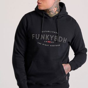 Men's chest printed overhead hoodie