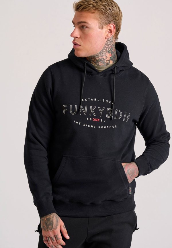 Men's chest printed overhead hoodie