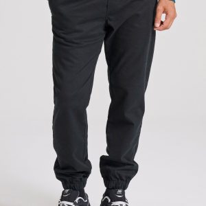 Chino jogger pants in micro jacquard weave