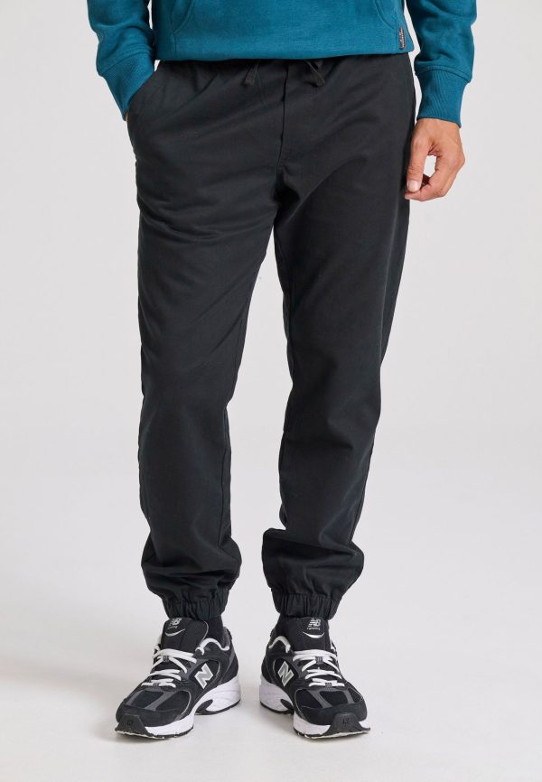 Chino jogger pants in micro jacquard weave