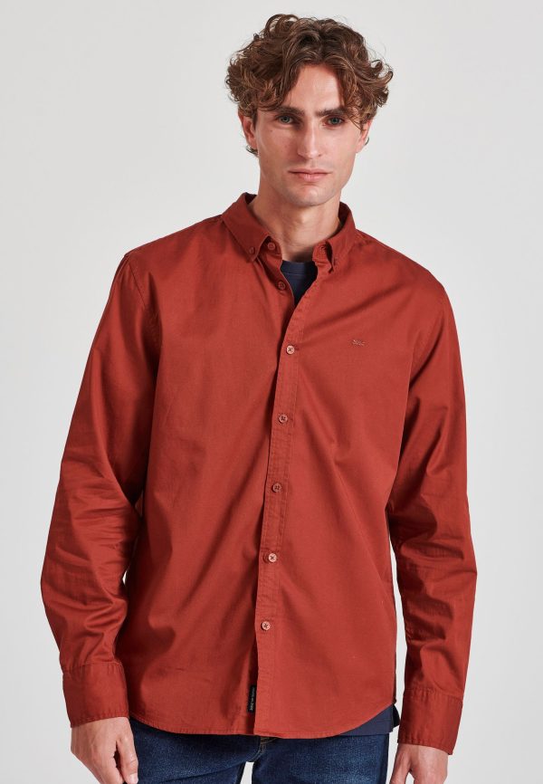Men's garment dyed twill shirt - Image 3