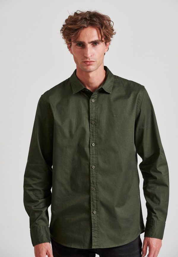 Men's garment dyed twill shirt - Image 6