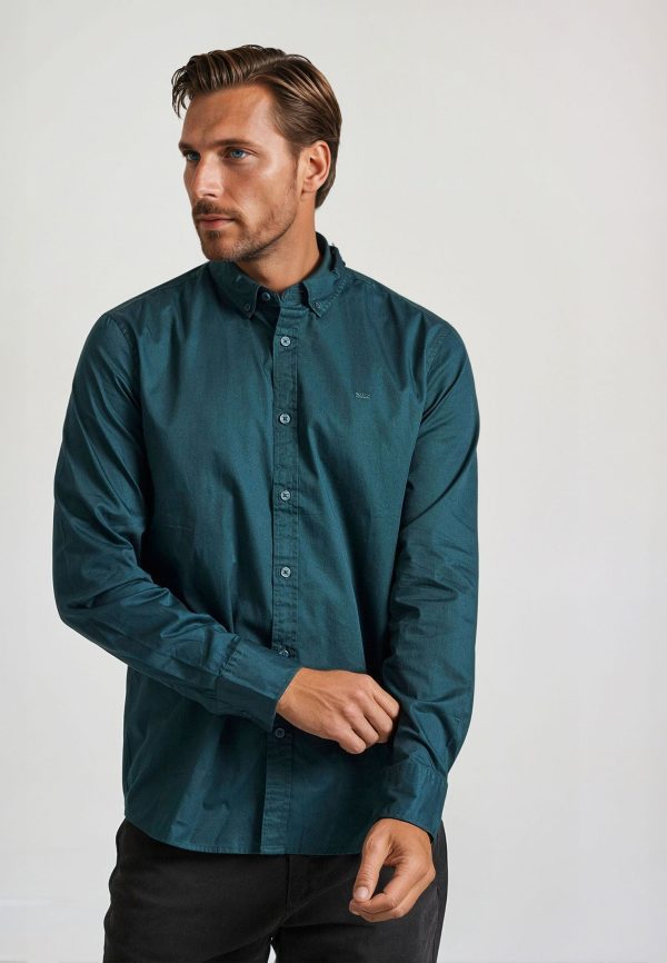 Men's garment dyed twill shirt - Image 2