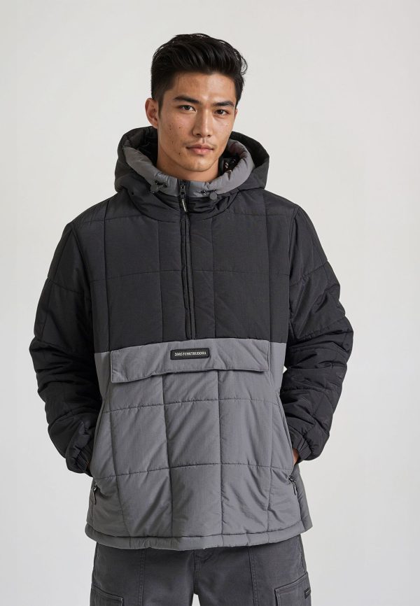 Men's overhead hooded jacket