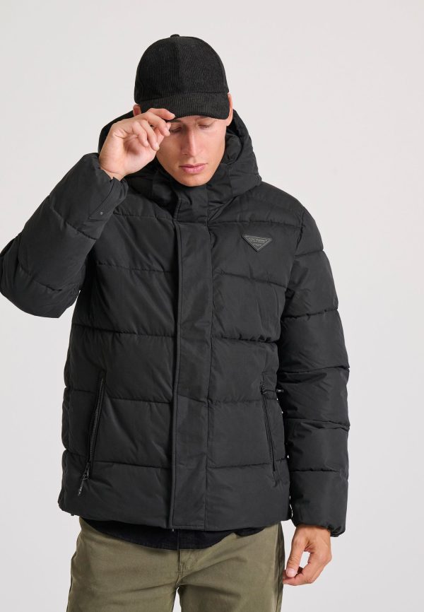 Men's puffer jacket with detachable hood - Image 3