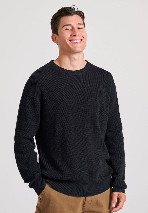 Loose fit casual sweater with structure weaving