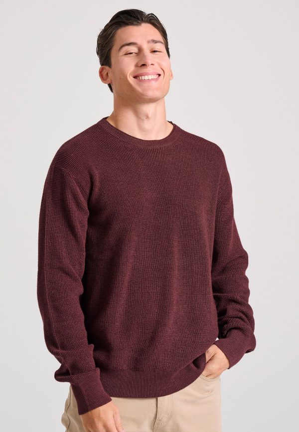 Loose fit casual sweater with structure weaving - Image 4