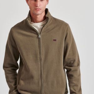 Men's turtle neck zip-up cardigan