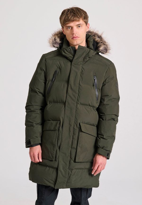 Men's puffer parka with detachable hood - Image 2