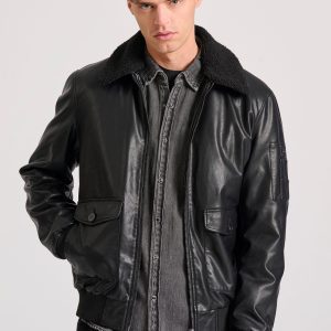Bomber eco-leather jacket  (PU)