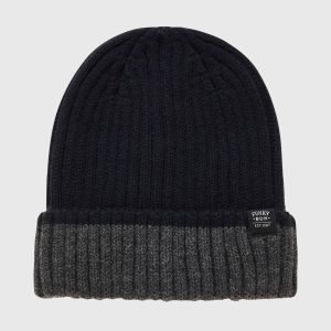 2 color knit men's beanie