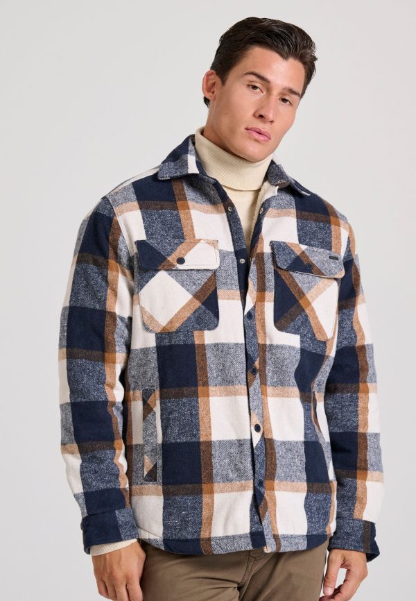 Relaxed fit overshirt plaid jacket