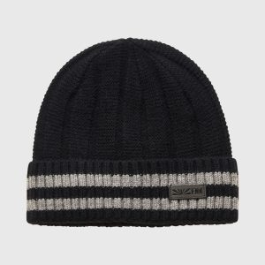 Men's beanie with structure weaving