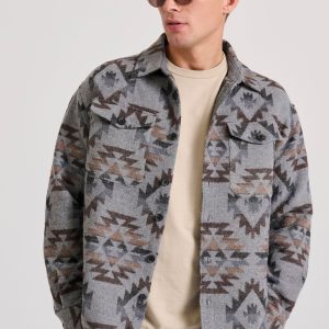 Overshirt flannel shirt with pattern
