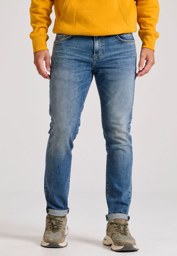 Slim fit jeans with whisker details - LTB x Funky Buddha