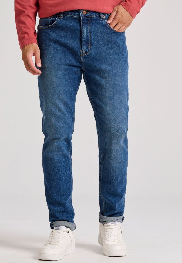 Men's tapered fit jeans with washed effects - LTB x Funky Buddha