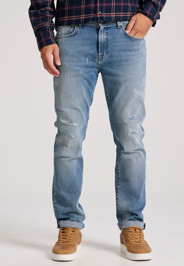 Slim fit jeans with destroyed effects - LTB x Funky Buddha
