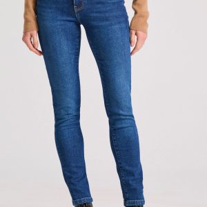Women's skinny fit jeans with washed effects