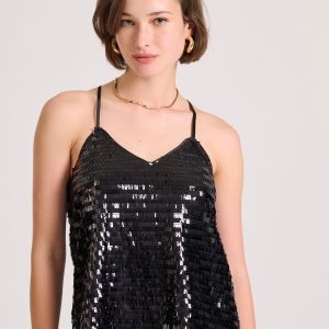 Sequin sleeveless top