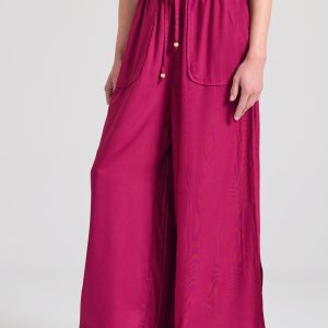 Loose fit viscose pants