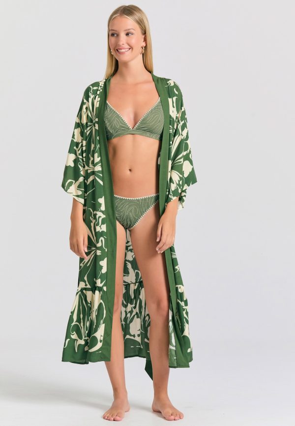 Women's all over printed kimono