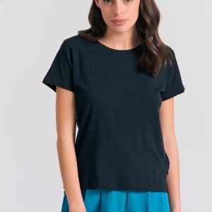 Crew neck women's plain t-shirt - The essentials