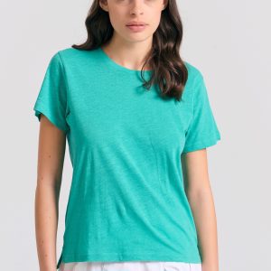 Crew neck women's plain t-shirt - The essentials