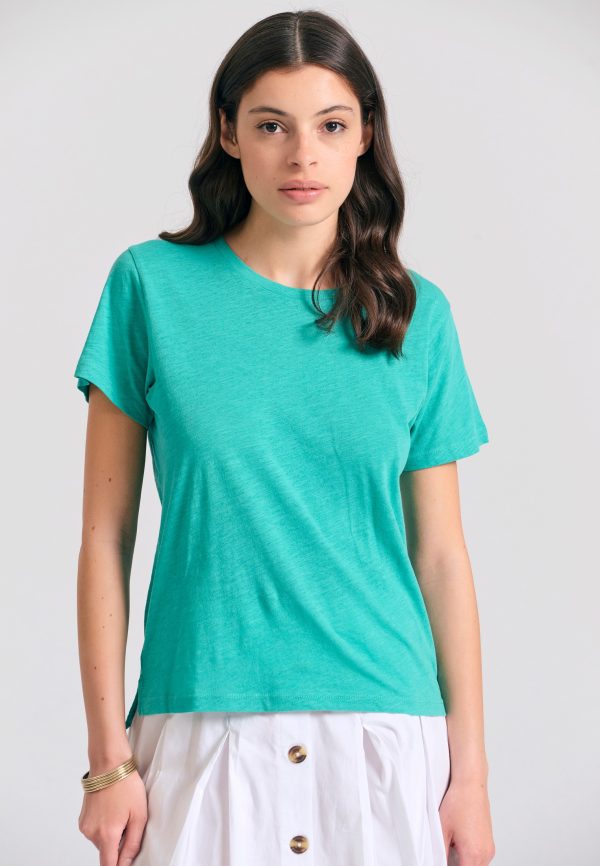 Crew neck women's plain t-shirt - The essentials