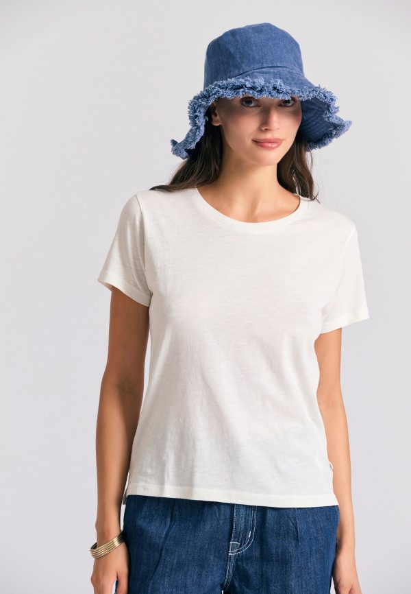 Crew neck women's plain t-shirt - The essentials