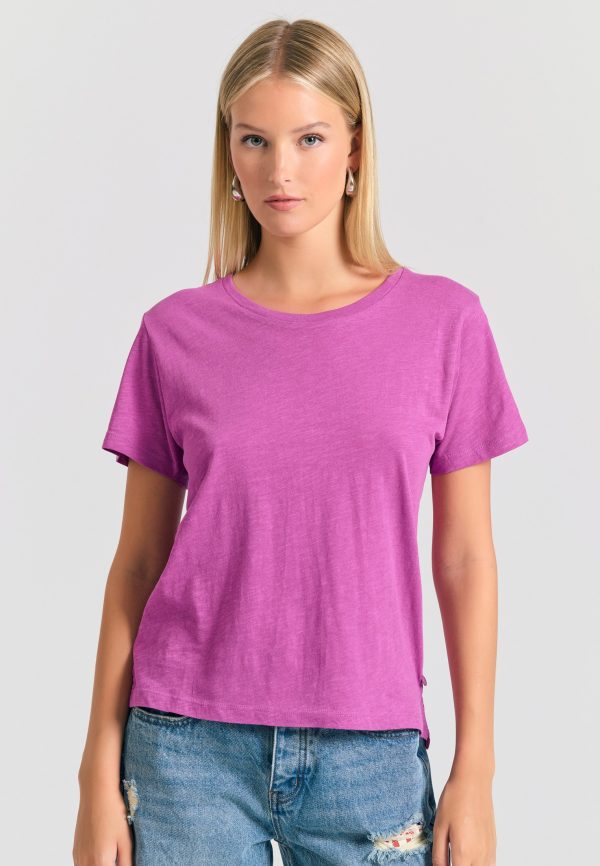 Crew neck women's plain t-shirt - The essentials