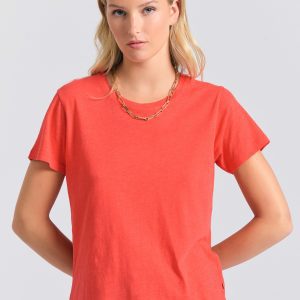Crew neck women's plain t-shirt - The essentials