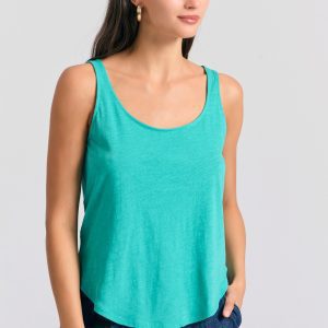 Women's tank top with longer back