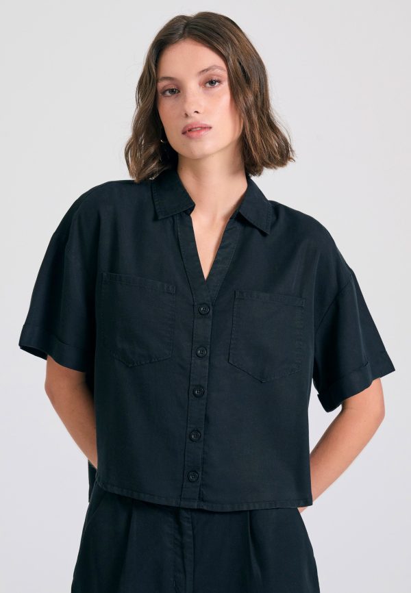 Loose fit lyocell garment dyed shirt - Image 2