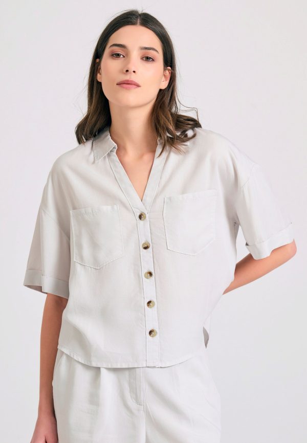 Loose fit lyocell garment dyed shirt - Image 3