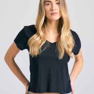 Women's V-neck cotton t-shirt