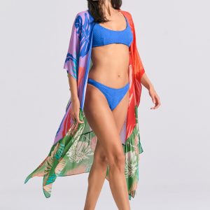 Women's kimono with exotic print