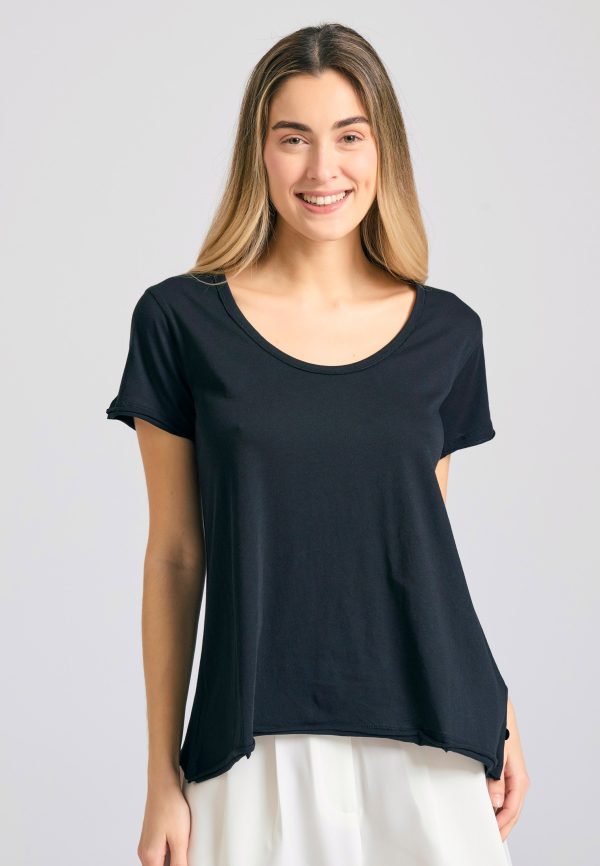 Crew neck women's plain t-shirt - The essentials