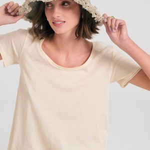 Crew neck women's plain t-shirt - The essentials